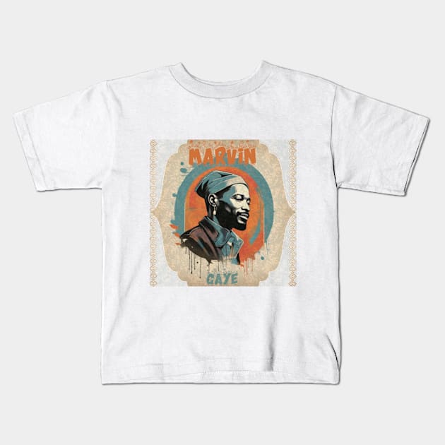 Marvin Gaye Retro Kids T-Shirt by MagesticLuminous